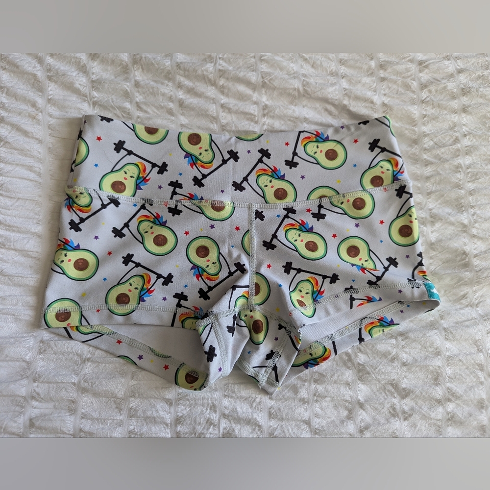 Wood Bottom Avocado Spandex Shorts Sz.XS